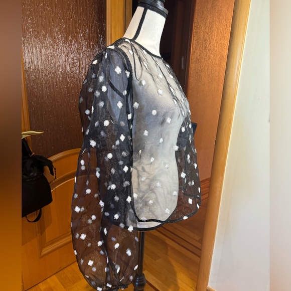 Zara women’s organza blouse blouson sz XL. New with tag - Picture 5 of 16